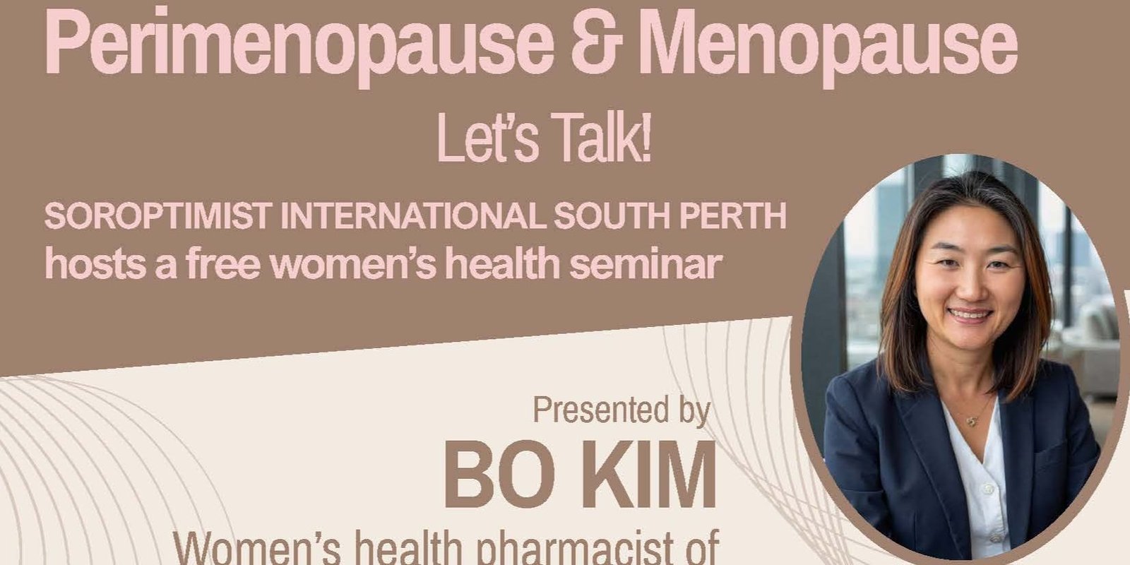 Perimenopause & Menopause: Let’s Talk – a seminar