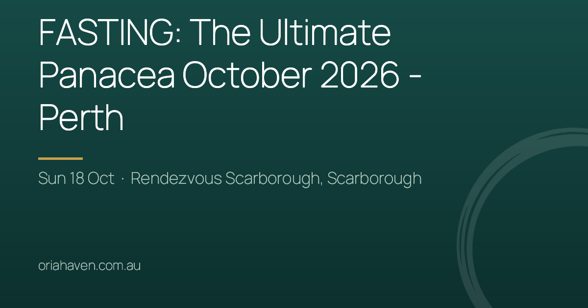 Share card for FASTING: The Ultimate Panacea October 2026 – Perth