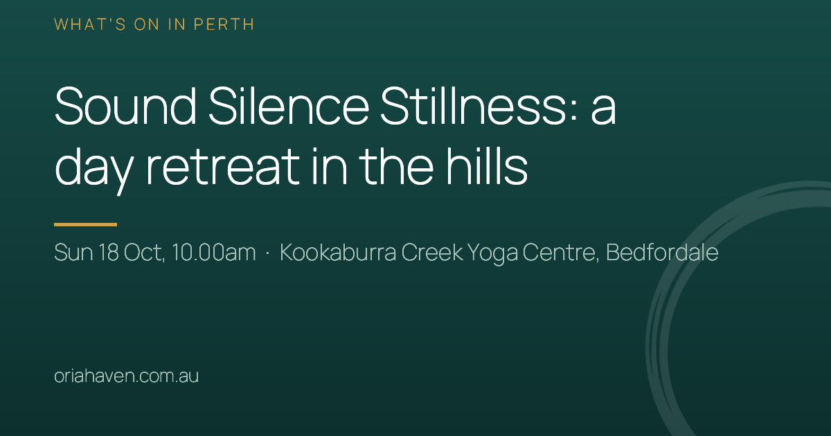 Share card for Sound Silence Stillness: a day retreat in the hills