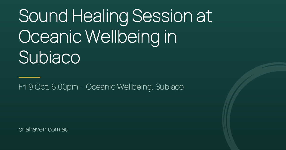 Share card for Sound Healing Session at Oceanic Wellbeing in Subiaco